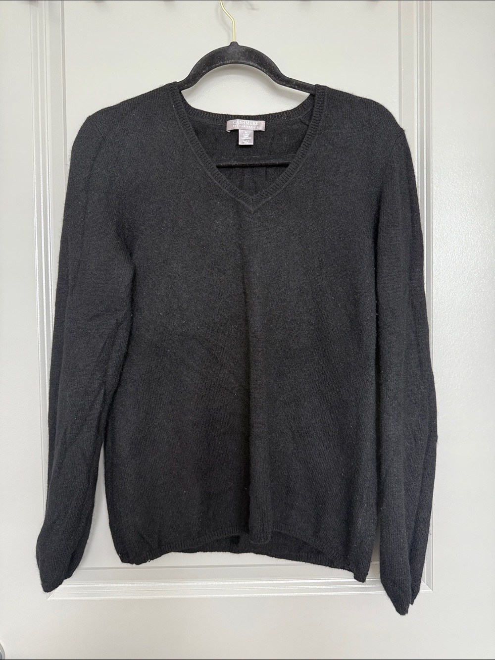 Charter Club Black V-Neck Women's Sweater